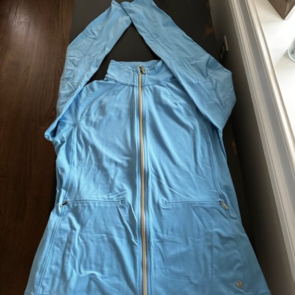 Lily Pulitzer luxletic zip up ~ light blue, size L. - Picture 3 of 6